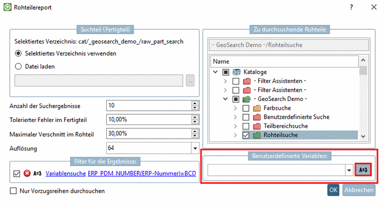 Benutzerdefinierte Variable setzen