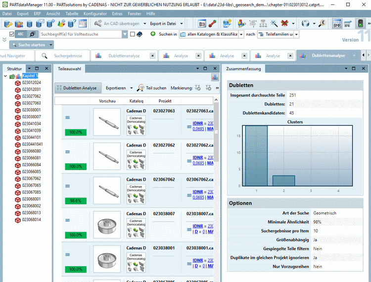 Beispiel Dublettenanalyse
