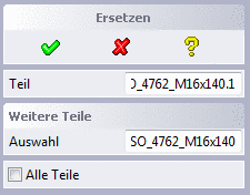 Zu ersetzendes Teil auswählen