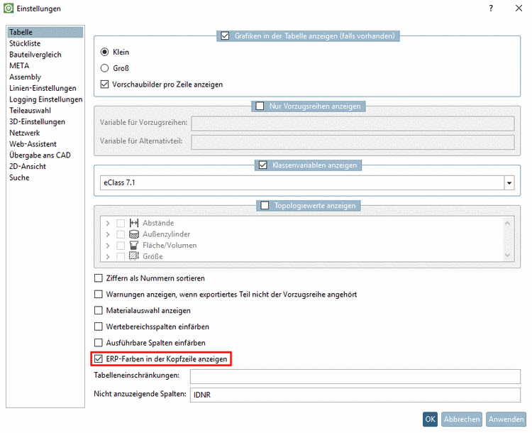 ERP-Farben in der Kopfzeile anzeigen