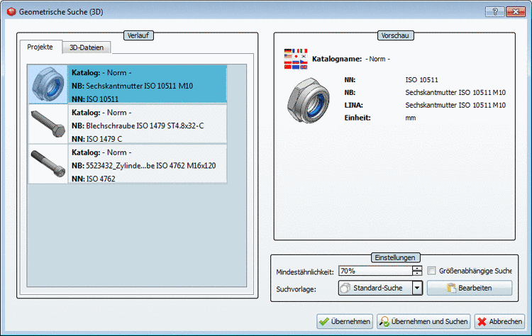 Ist die Option aktiviert, erscheint das Dialogfenster, ansonsten wird die Suche unmittelbar mit den im Fenster gesetzten Einstellungen ausgeführt.