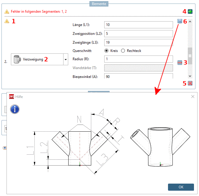 Abschnitt "Elemente"