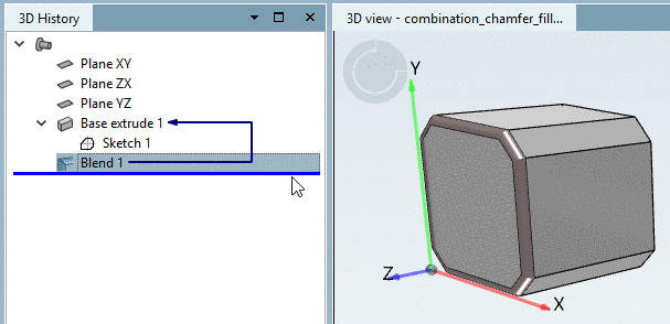 Verrundungen erstellt per Blend.