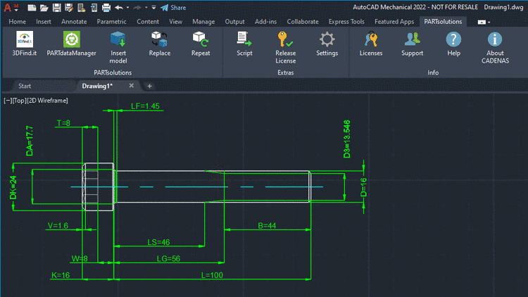 2D-Ableitung in AutoCAD