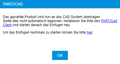 Dialog "PART2CAD"