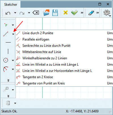 Werkzeugen gruppiert (Default)