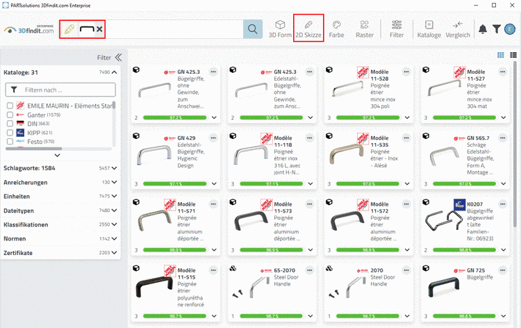 Beispiel: Suche anhand einer Skizze
