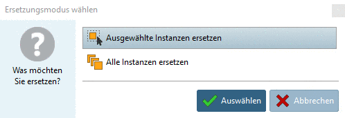 Ersetzungsmodus wählen