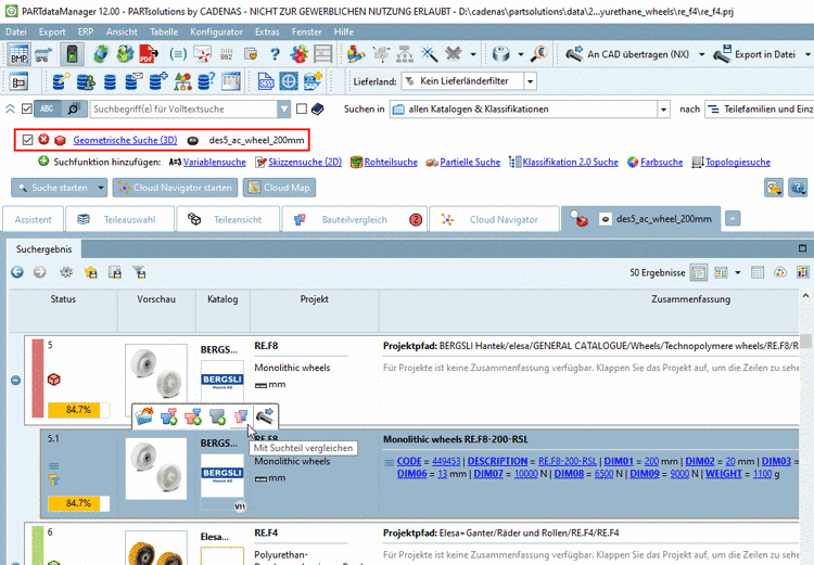 Suchteil geladen unter Geometrische Suche (3D)