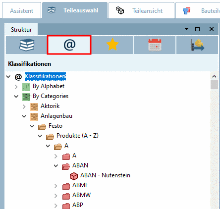 Auswahl "Klassifikationen"