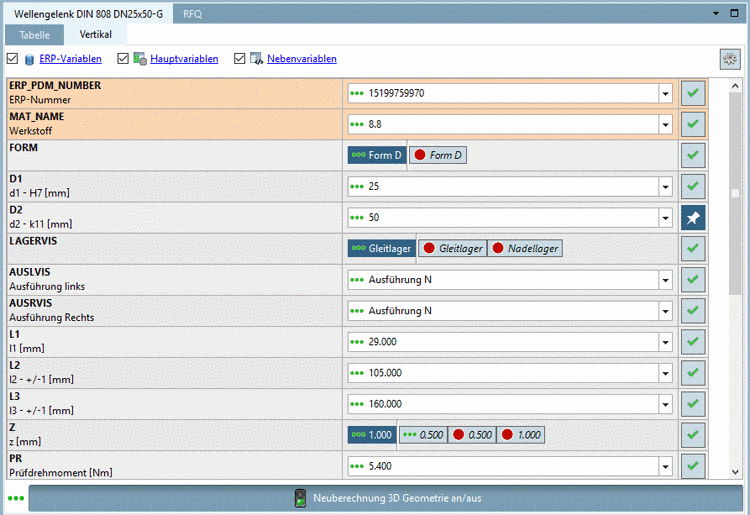 Das Symbol ändert sich.