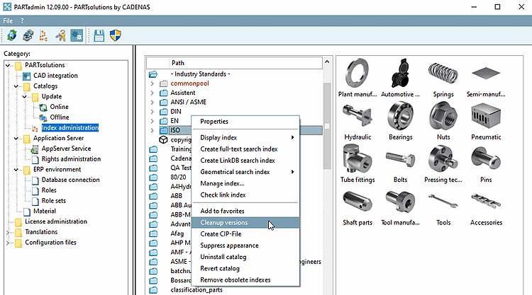 "Versionen bereinigen [Cleanup versions]" aufrufen