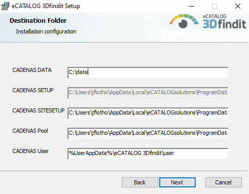 Destination Folder (2. Dialog)