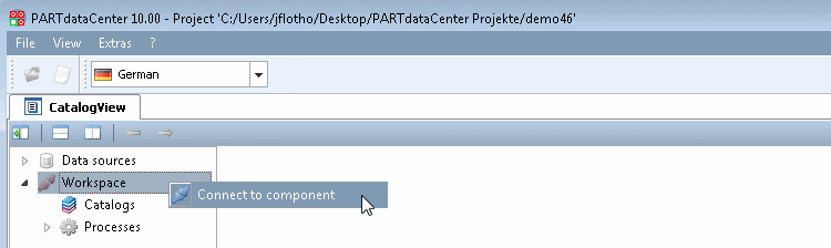Mit Komponente verbinden [Connect to component]