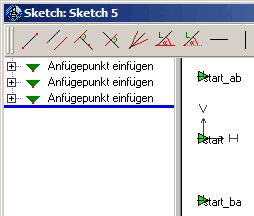 Sketch mit Anfügepunkten