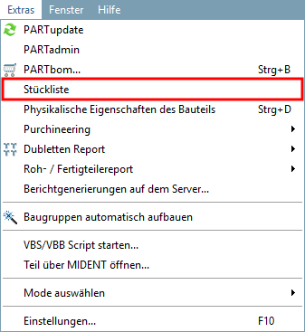 Stückliste [Bill of material]