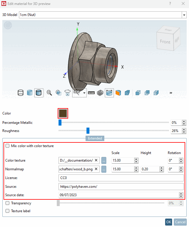 Beispiel: Holzstruktur