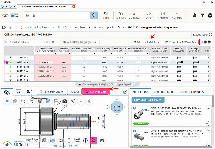 UI mit Standard-Einstellung aus obigem Beispiel