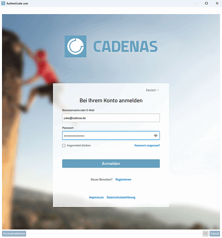 Benutzer authentifizieren [Authenticate user]