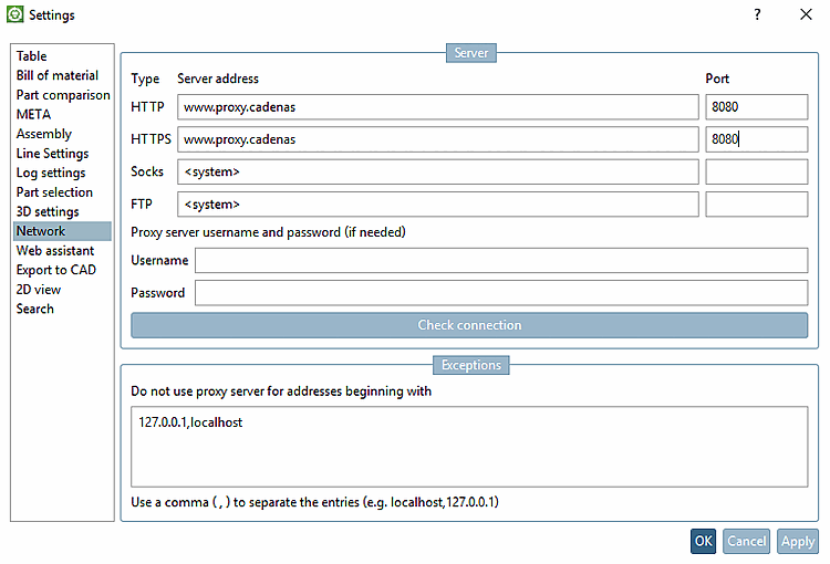 Einstellungen [Preferences], Netzwerk [Network]
