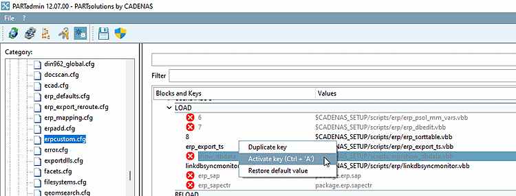 PARTadmin -> erpcustom.cfg -> [LOAD] -> show_dbdata
