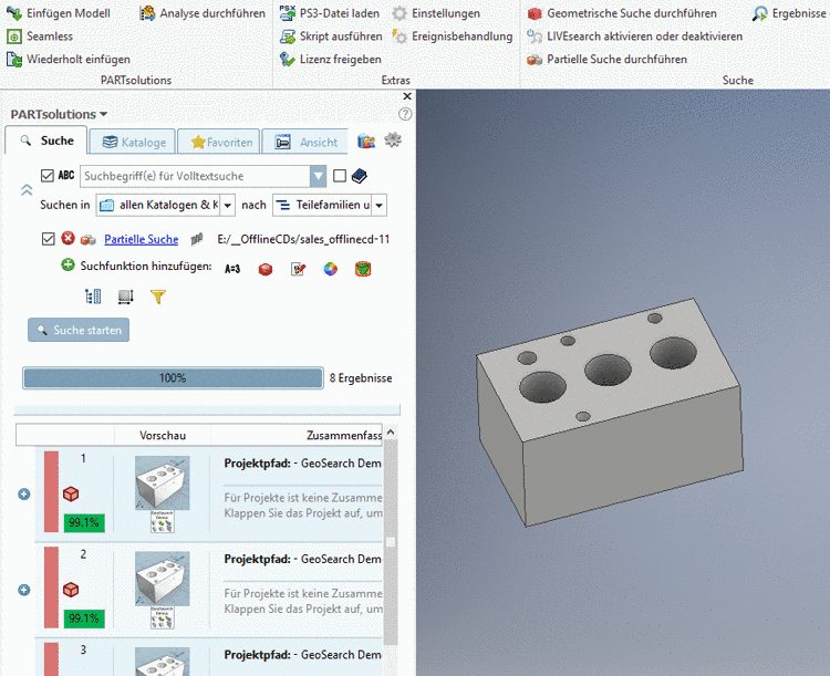 SolidWorks Menü und Toolbar