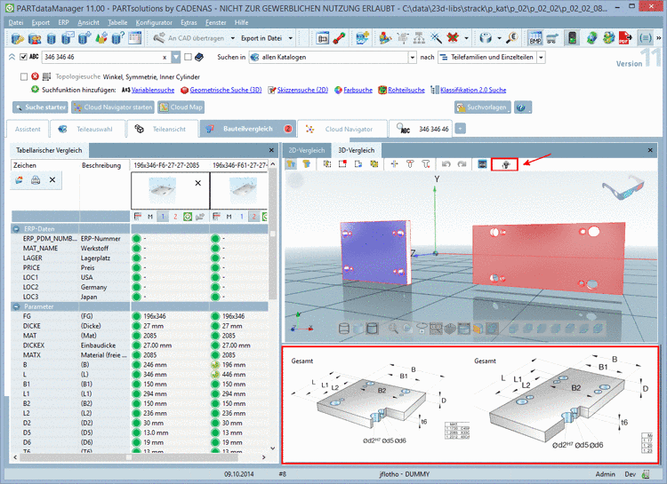 Halbzeug - Dimensionsmerkmal gepinnt