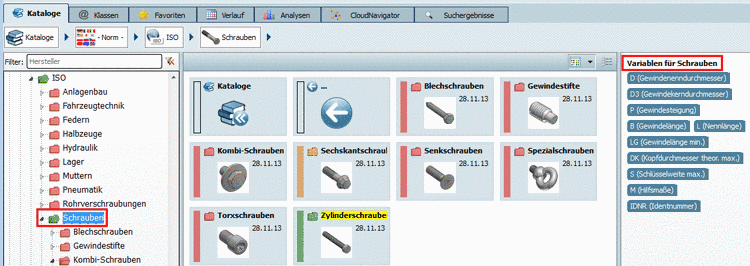 "Variablen für" <Verzeichnis>