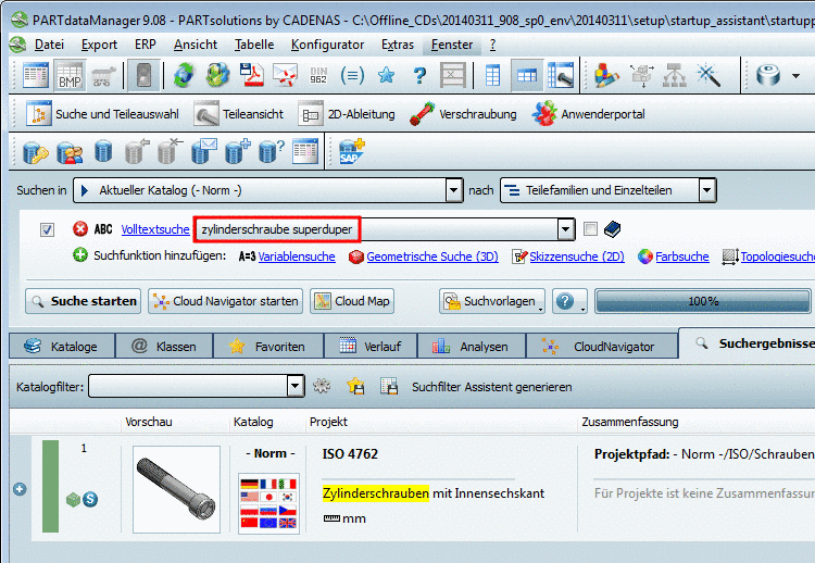 Der eine Begriff zielt auf einen Treffer in einer Projektdatei, der andere auf einen Treffer in der Linkdatenbank.