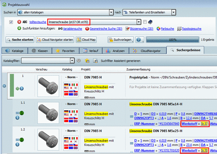 Es werden nur Komponenten gefunden, die exakt diesem Suchbegriff genügen.