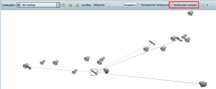 Beziehungen anzeigen