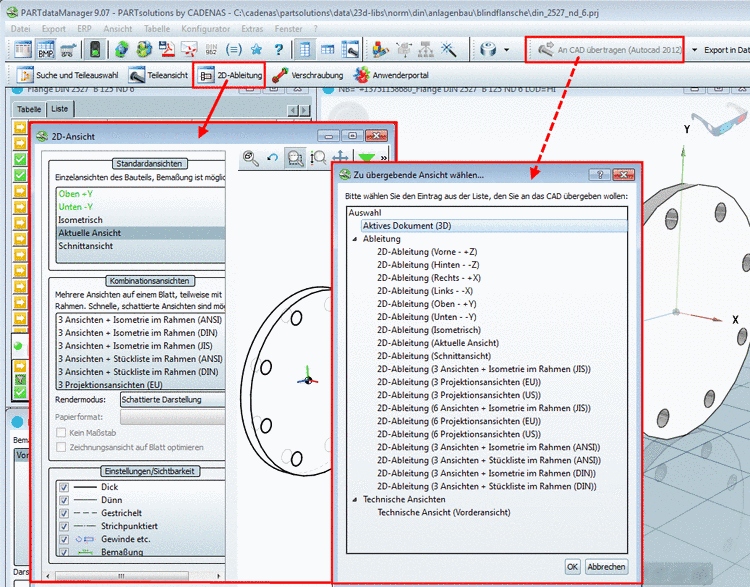 Hilfsgeometrie sichtbar
