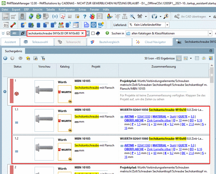 Registerseite "Volltextindex"
