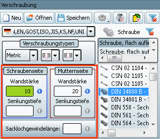 Das blaue Datenbanksymbol zeigt an, dass der LinkDB-Index vorhanden ist, ansonsten ist es ausgegraut.