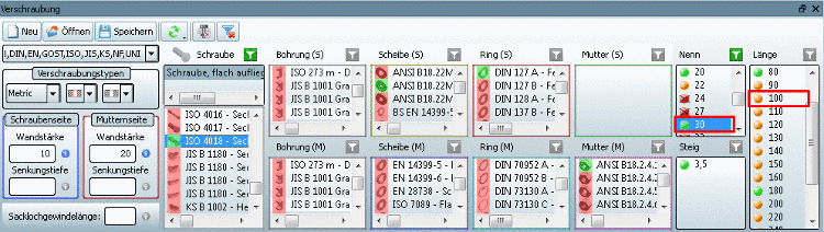 Verschraubungen mit ERP-Kopplung