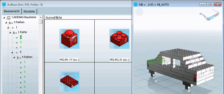 Schablone mit teilweisem Selbstaufbau (weiter konfigurierbar)