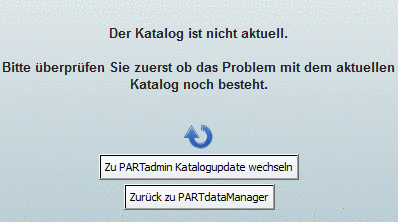 Der Katalog ist nicht aktuell.