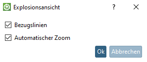 Dialogfenster "Explosionsansicht"