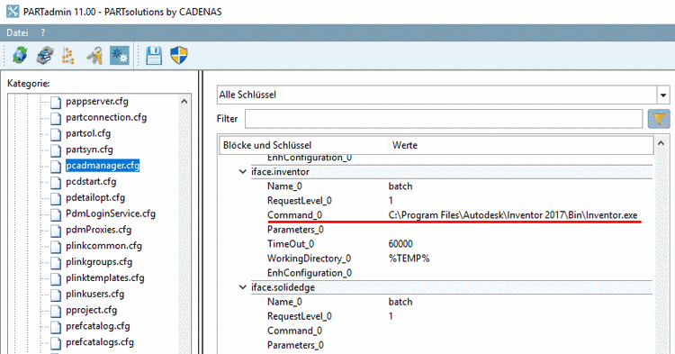 Beispiel für Inventor