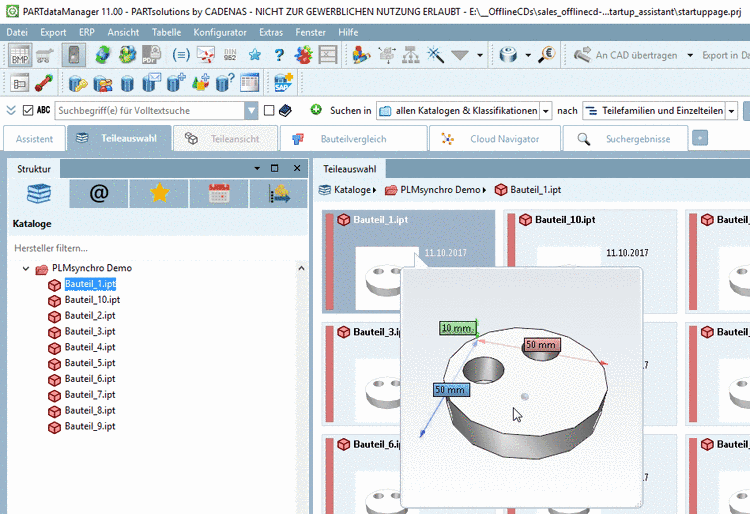 "Rechtezuordnung" Registerseite (nur zugewiesene)