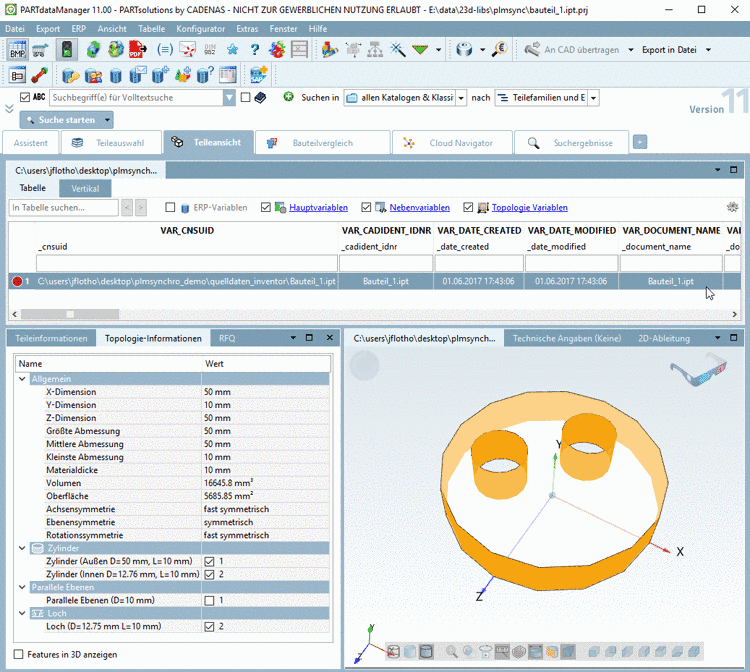 "Rechtezuordnung" Registerseite (alle vorhandenen)