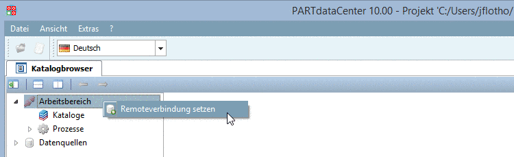 Initial bei neuem Projekt