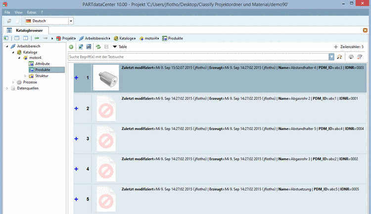 Vorschaubild beispielhaft für eine Zeile zugefügt