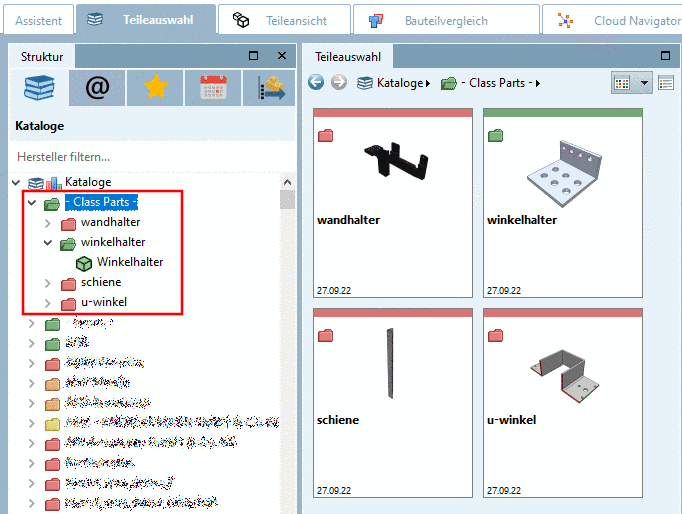 Beispielhafte Klassenstruktur, die im vorliegenden Beispiel verwendet wird.