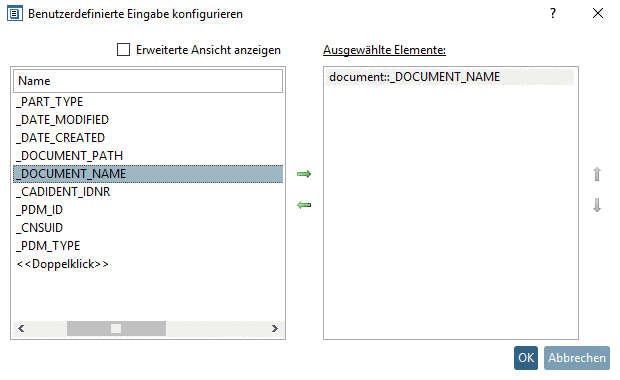 Custom Input konfigurieren