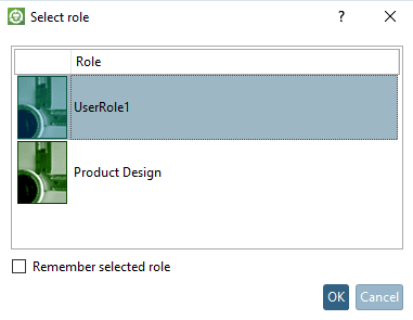 Rolle wählen [Select role]