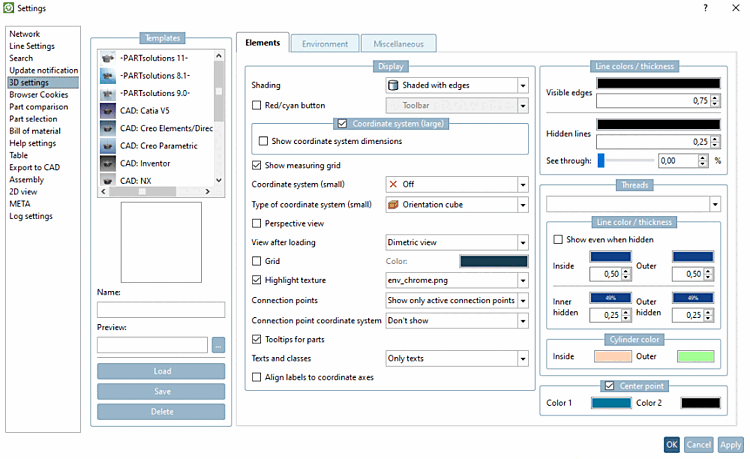 Elemente [Elements] Registerseite
