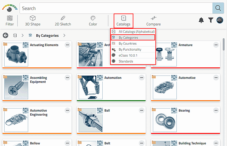 Klassifikation "By Categories"