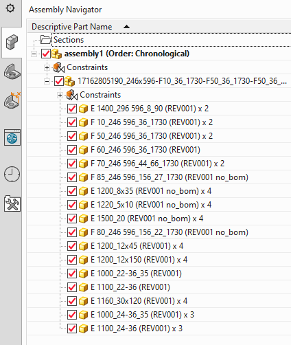 Baugruppe ohne Unterbaugruppen-Struktur