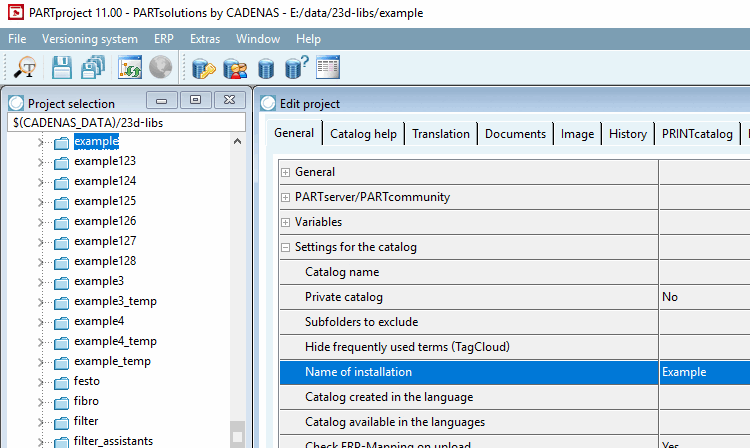 Bezeichnung für Installation [Name of installation]